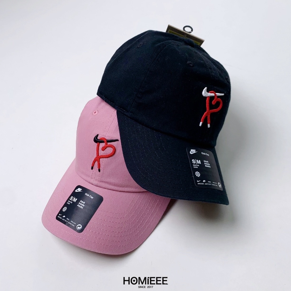 Nike Unisex Cap 老帽 刺繡 愛心 勾勾 黑色 粉色 [HV8697-010]