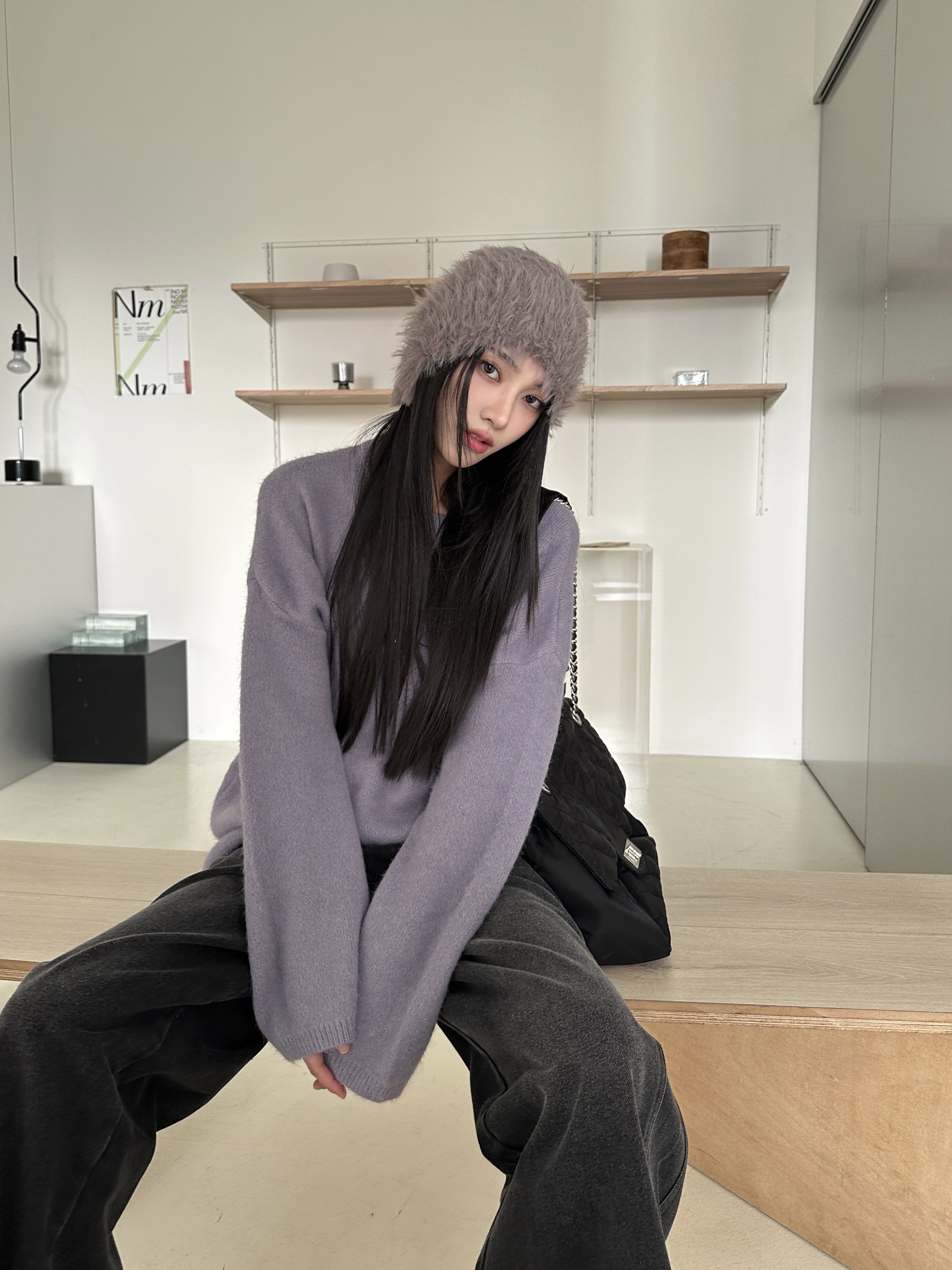 【現貨】D21 水洗刷黑丹寧褲(S/M)