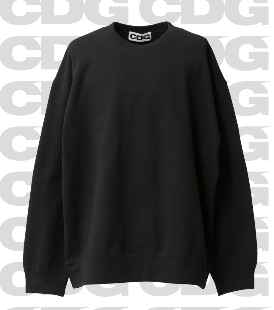 2024AW CDG OVERSIZED SWEATSHIRT LOGO 寬版 素面 背後LOGO 大學T 現貨 SZ-T055-051