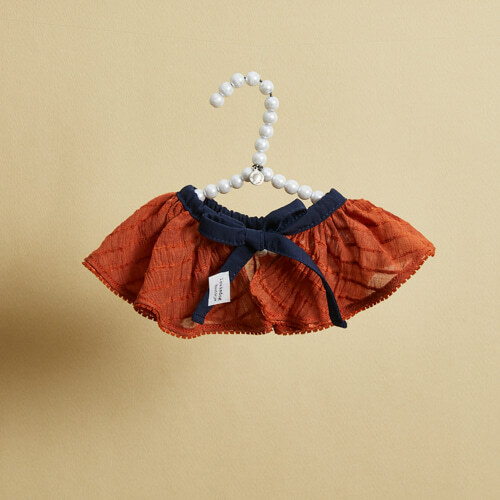 Louisdog 棕色薄紗領圍