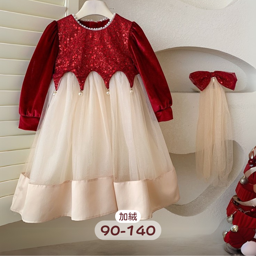 [送髮夾] 星光閃閃蓬蓬紗裙/洋裝