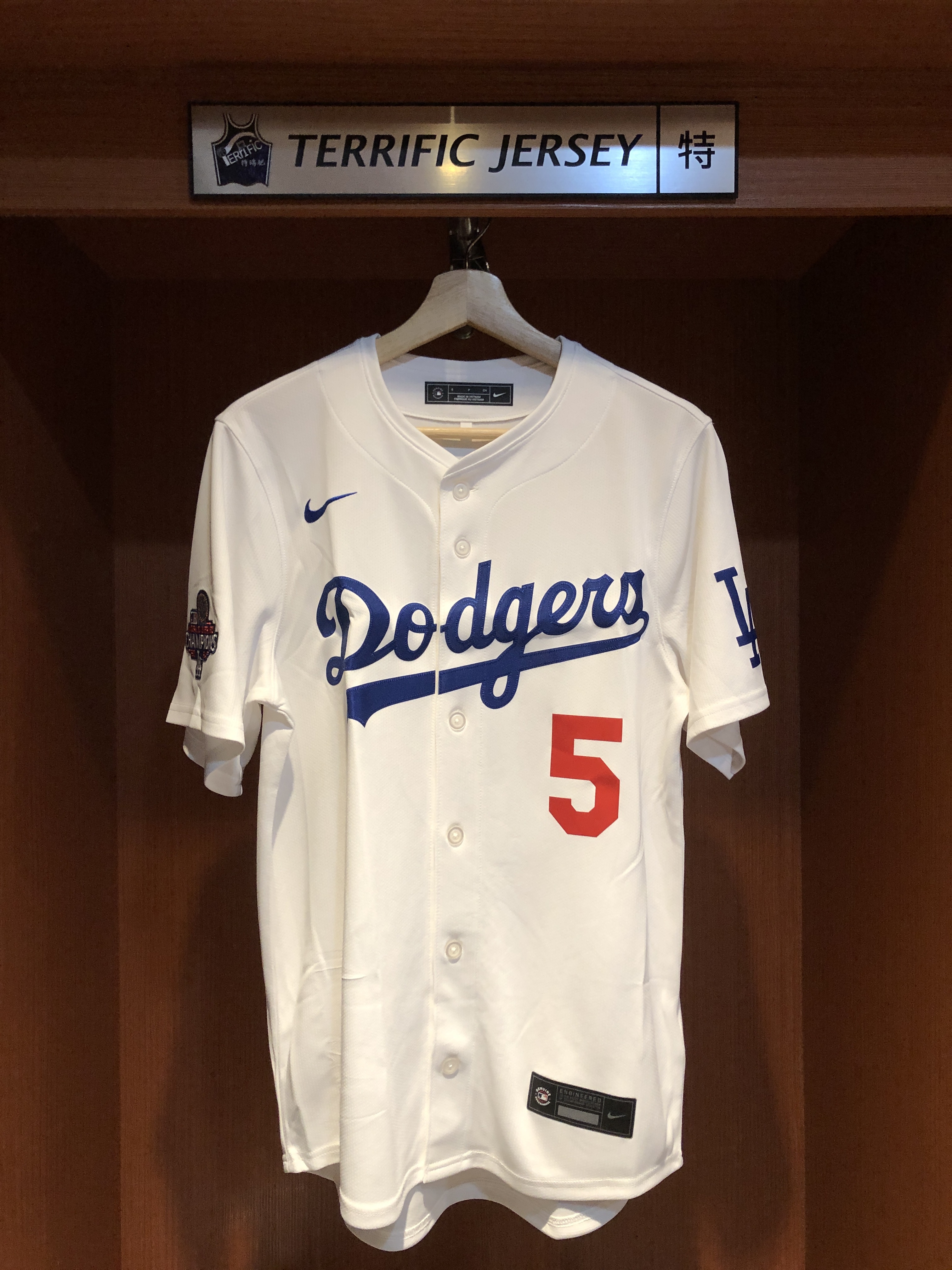 MLB球衣 Freddie Freeman 洛杉磯道奇白 冠軍臂章 自由人 Nike Limited Player Name Jersey 球迷版 熱轉印 全新