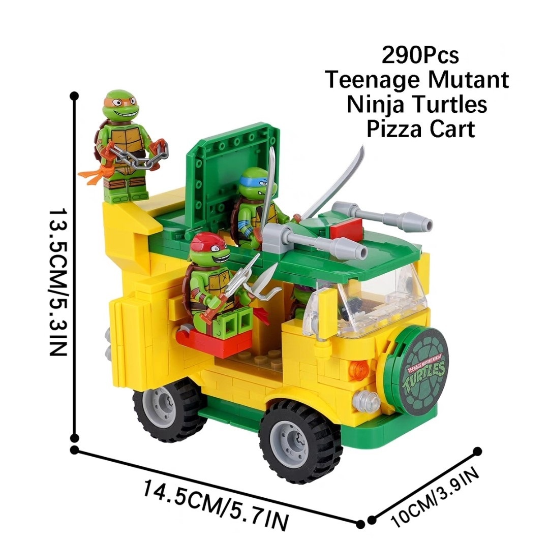 MOC Pizza carts Teenage Mutant Ninja Turtles Buildings Set Fit Lego NO BOX MOC1385A