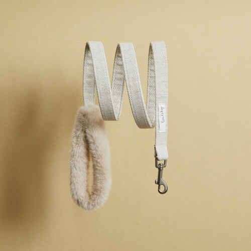 Louisdog 毛毛牽繩  灰白色