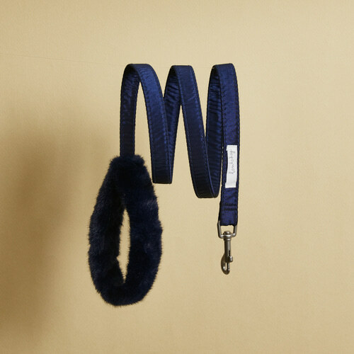 Louisdog 毛毛牽繩  深藍色