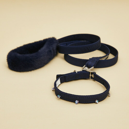 Louisdog 毛毛牽繩  深藍色