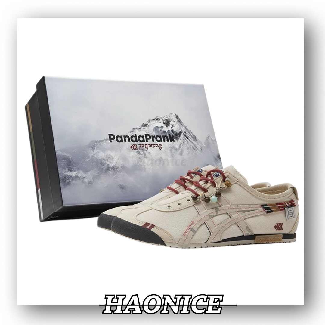 【HAO NICE 】熊貓惡作劇Onitsuka Tiger鬼塚虎山赴藏地梅染戶外 低筒休閒鞋 個性設計 時尚百搭
