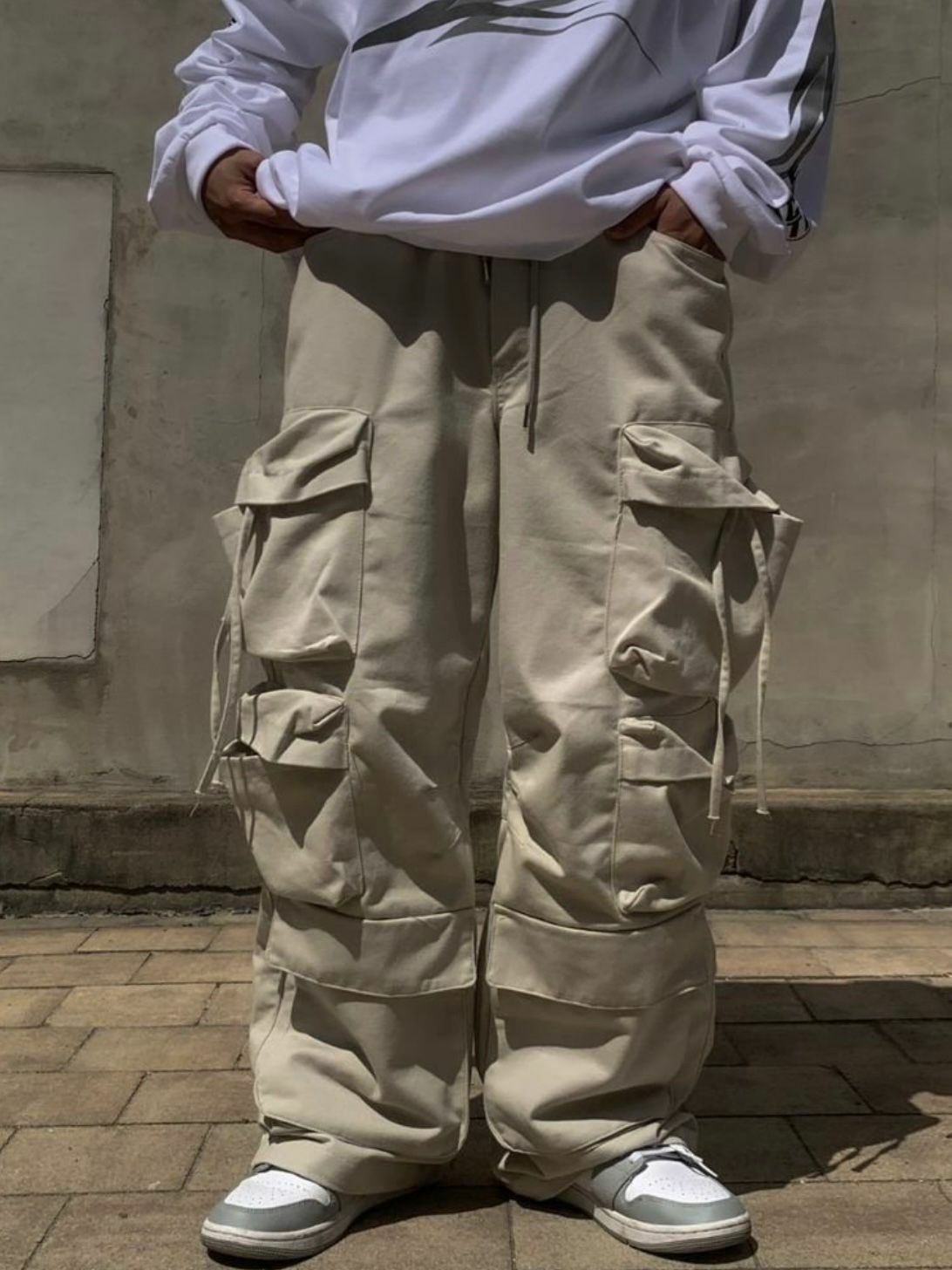 淨色工裝鬆身褲 LEGIT-002P