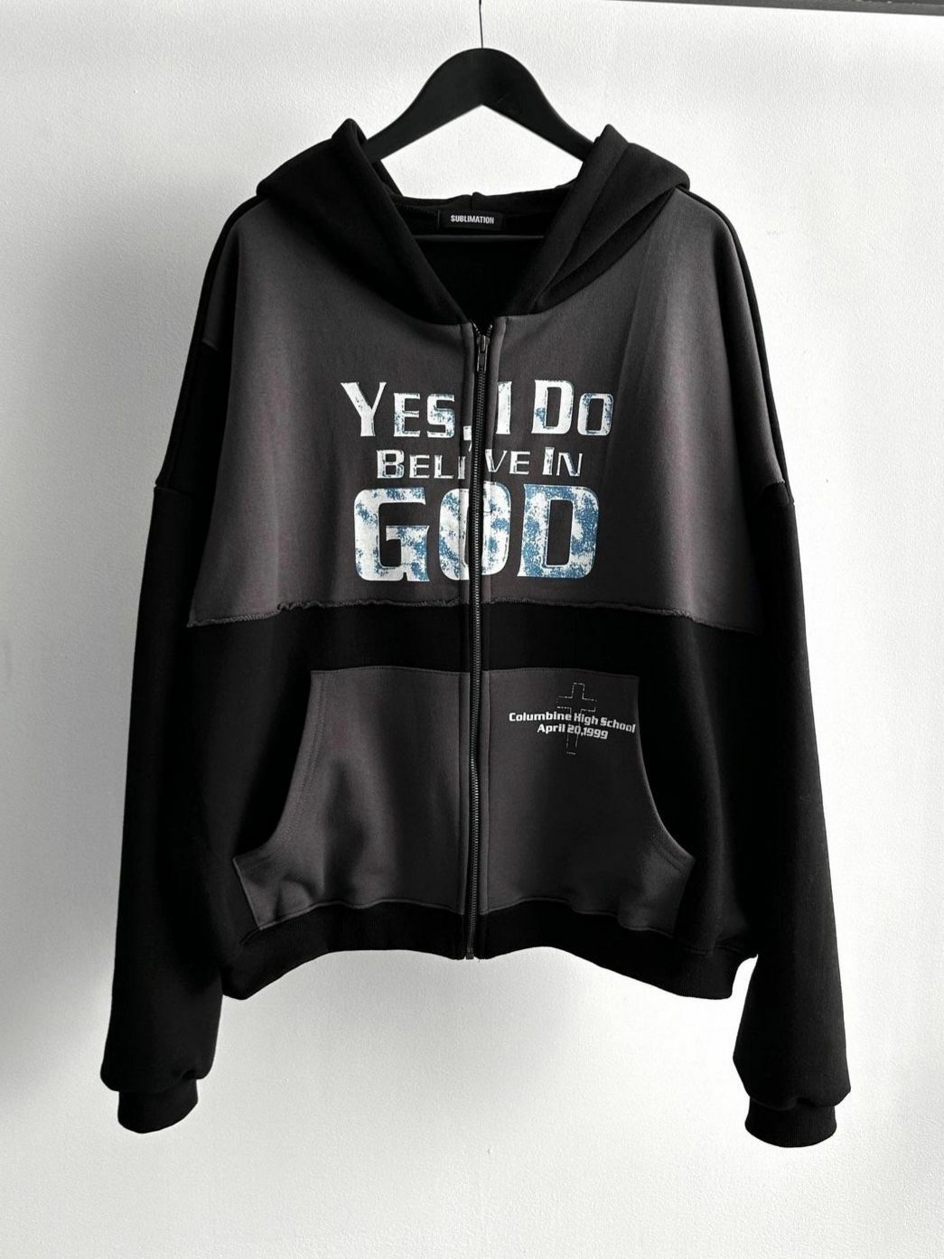 英文字連帽拉鍊外套 SUB-010JK