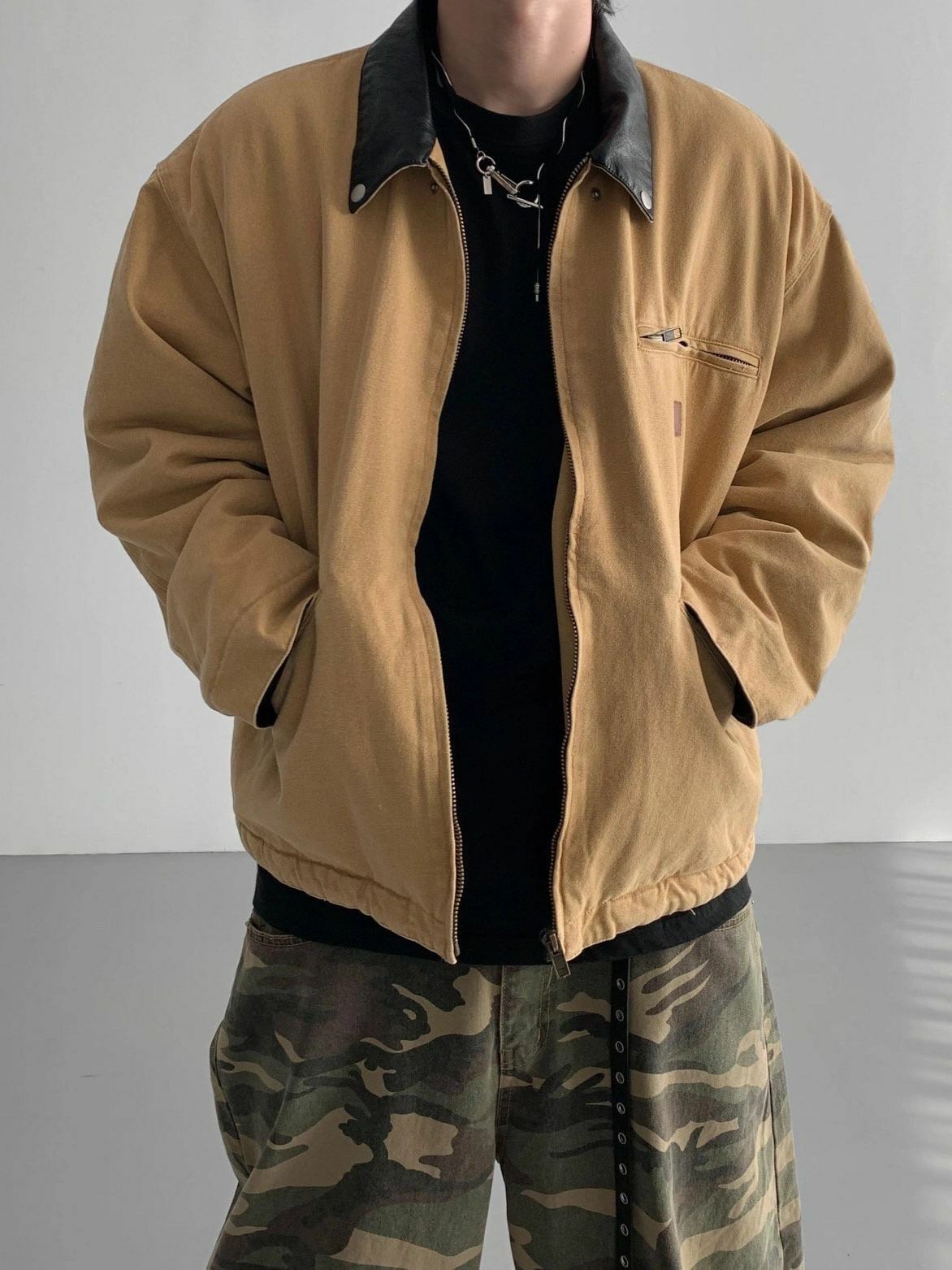 反領拉鍊外套(夾棉) SUB-012JK