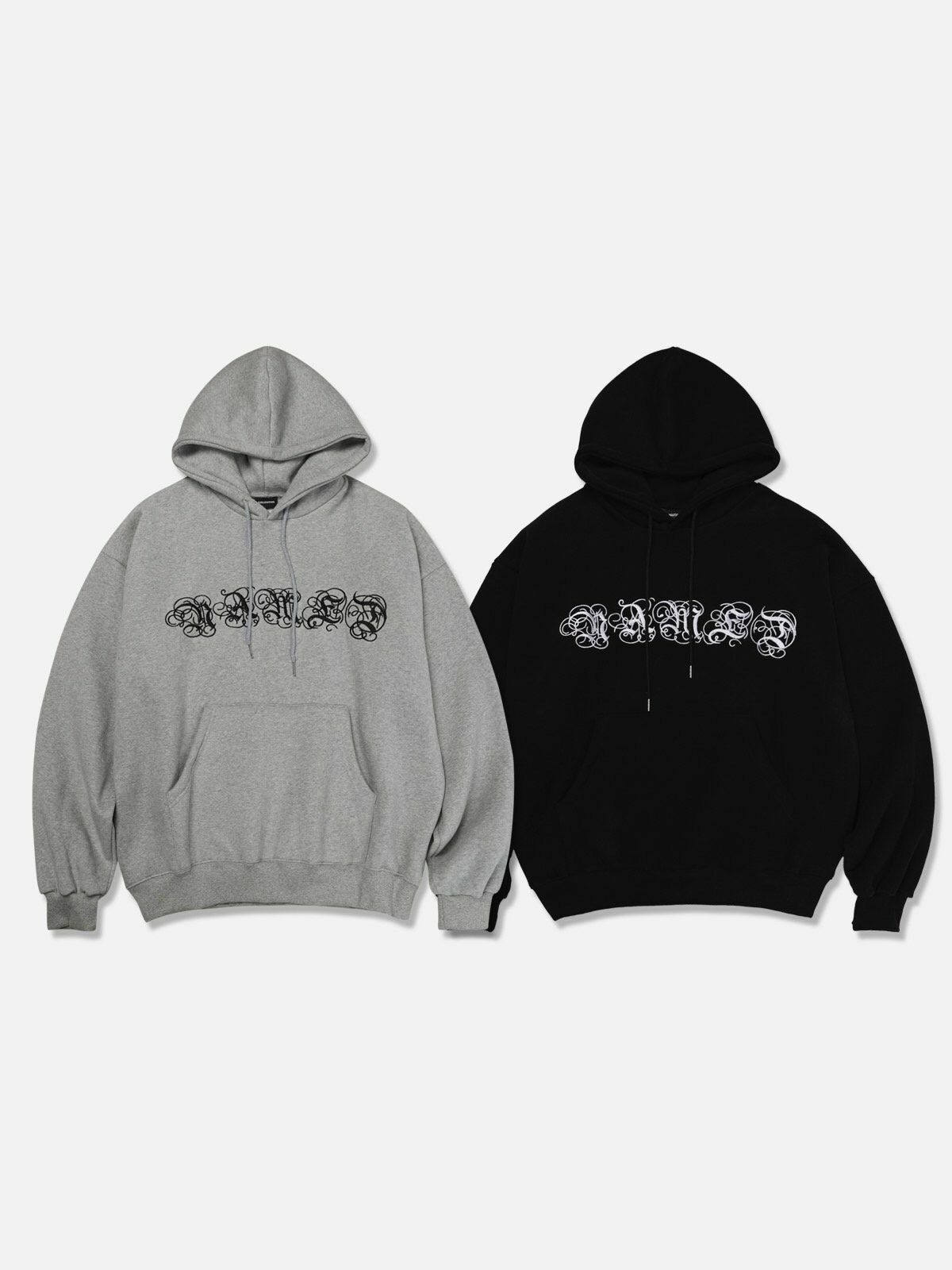 英文字連帽衛衣(薄抓毛底) SUB-019JK