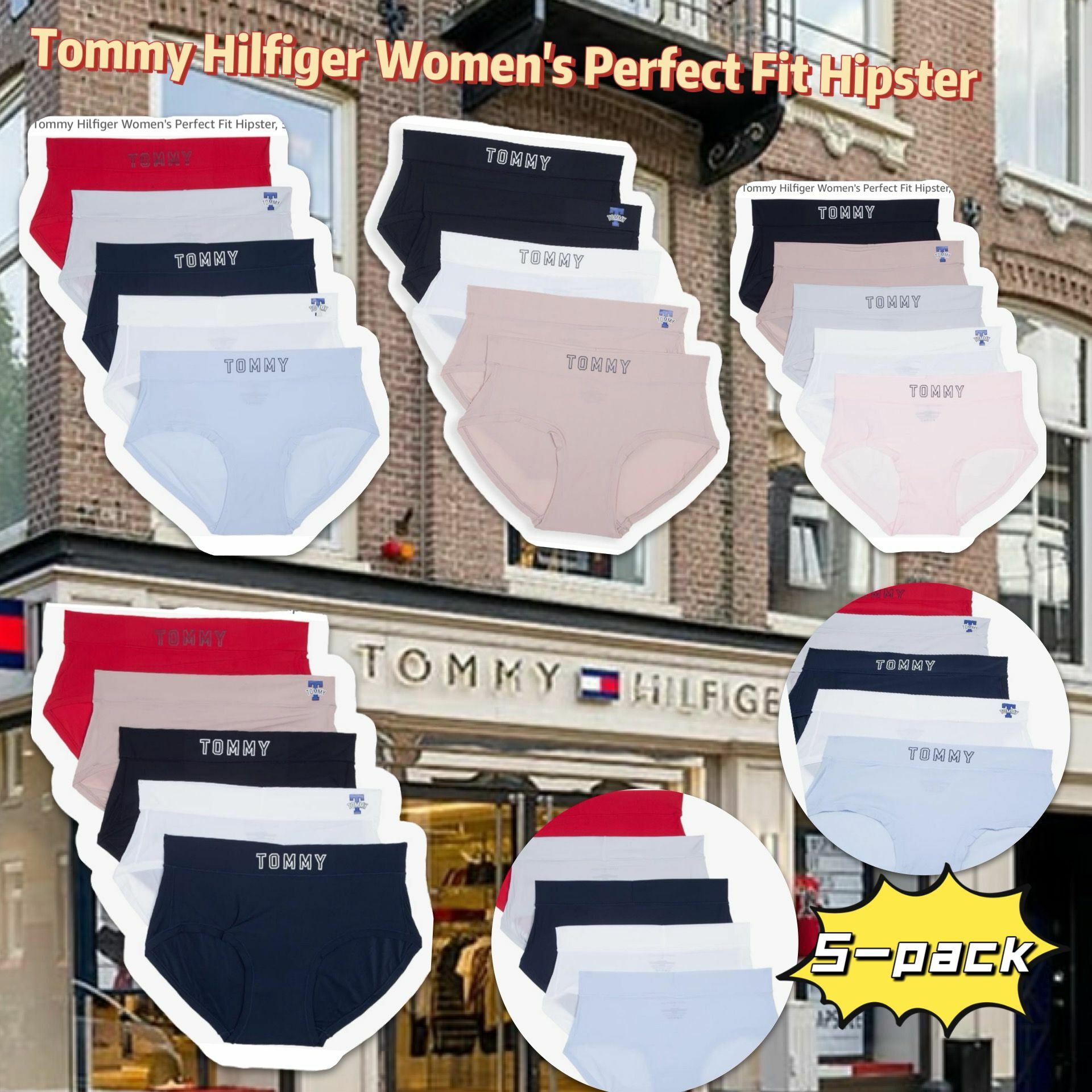 【預購】TOMMY HILFIGER G122032 女装内裤 5 PACK （颜色随机）