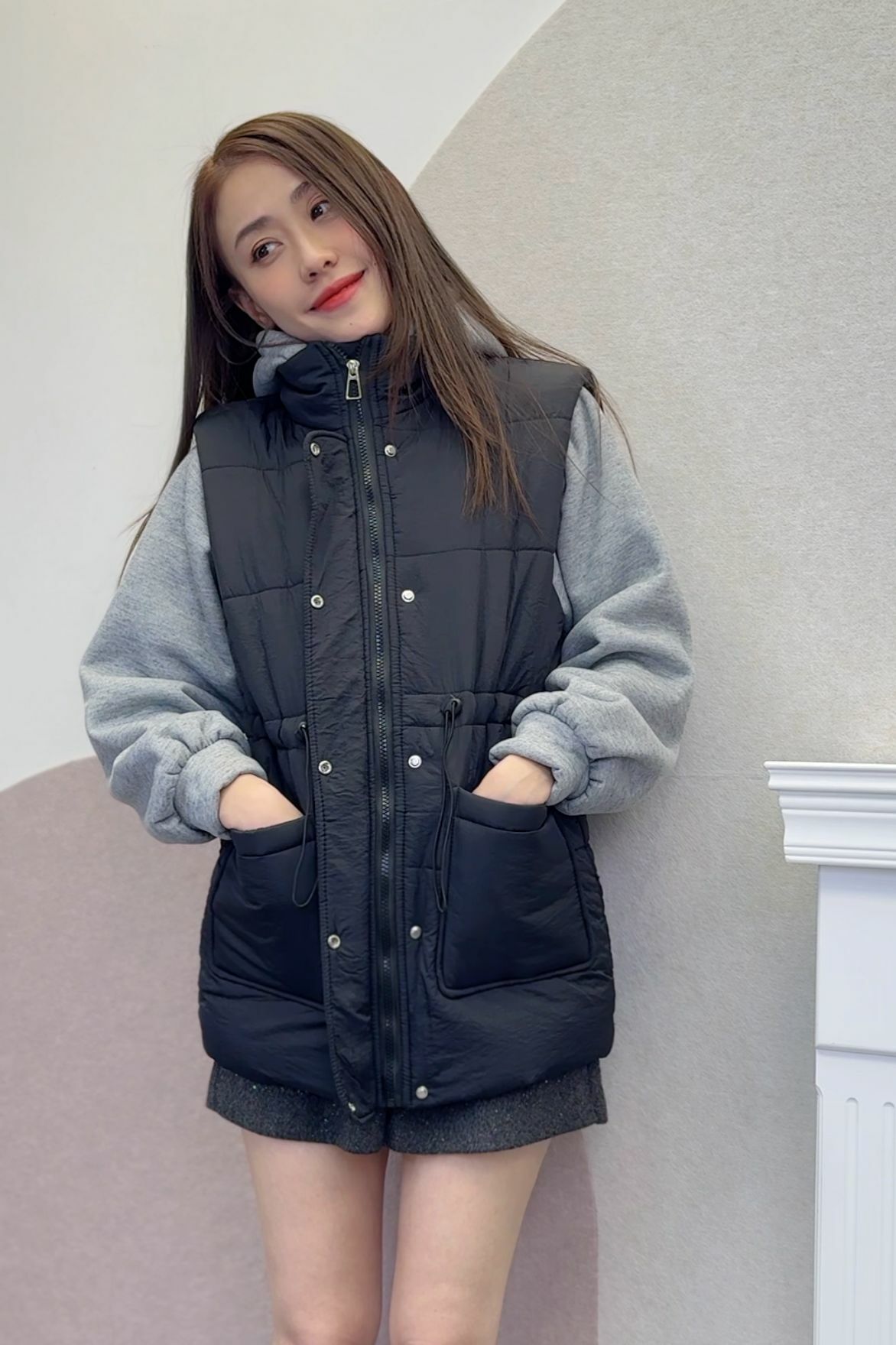 JK#6741🤍Puff 連身hoodie外套