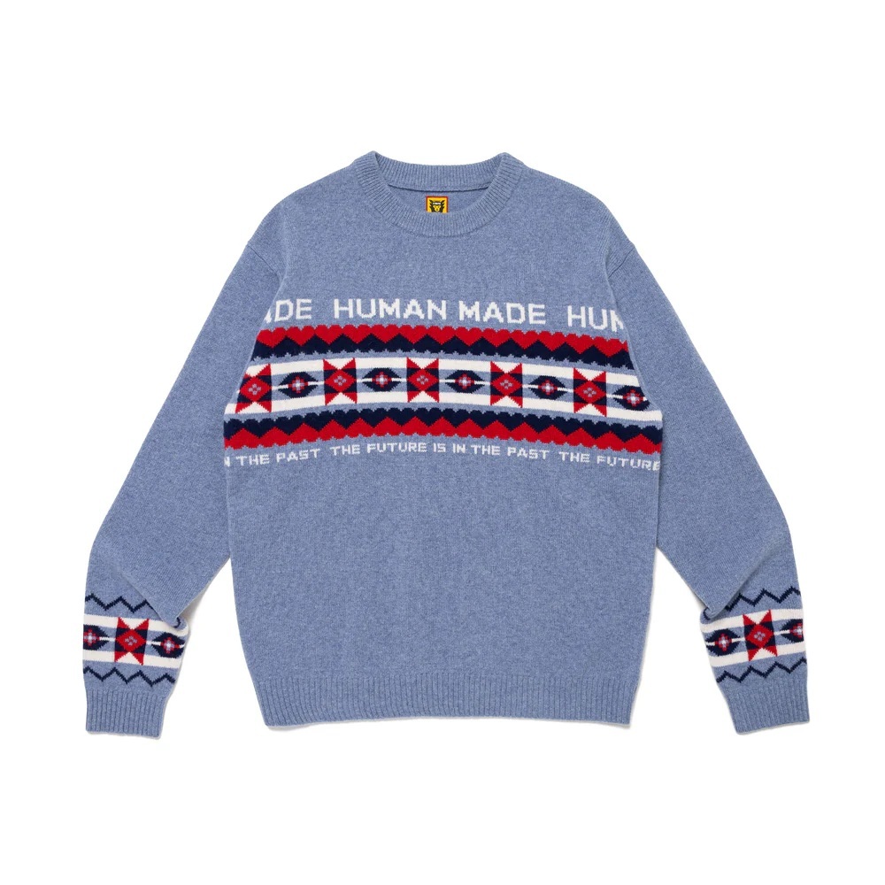 HUMAN MADE 2024 A/W NORDIC KNIT SWEATER - BLUE PRE ORDER ITEM (預訂中)