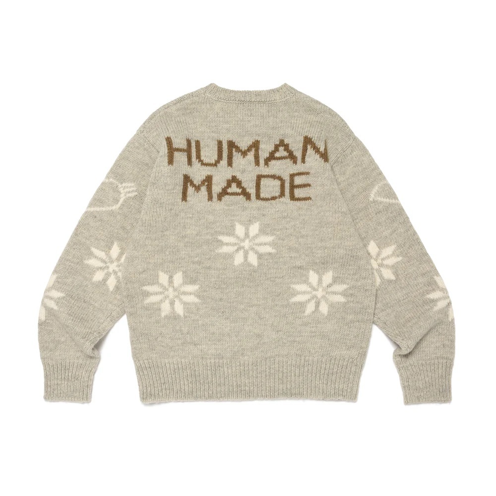 HUMAN MADE 2024 A/W SNOWFLAKE KNIT SWEATER - GREY PRE ORDER ITEM (預訂中)