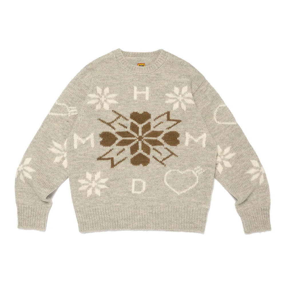 HUMAN MADE 2024 A/W SNOWFLAKE KNIT SWEATER - GREY PRE ORDER ITEM (預訂中)