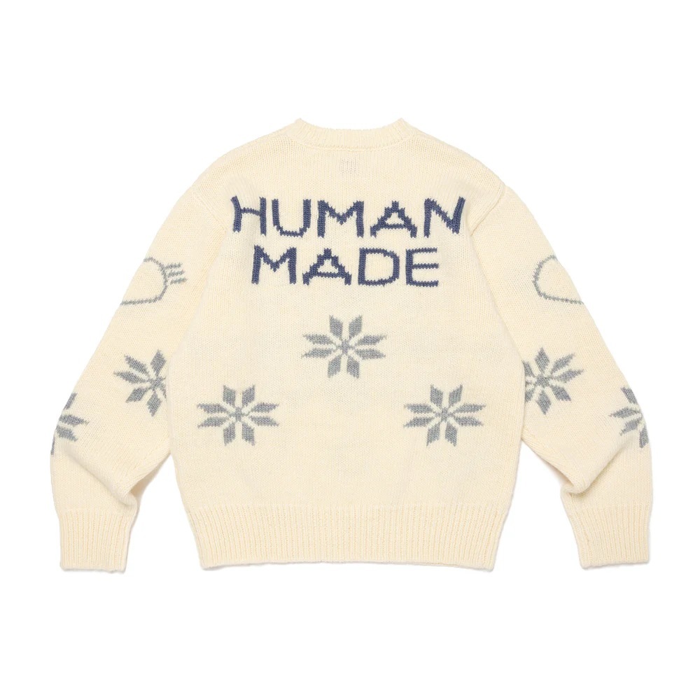 HUMAN MADE 2024 A/W SNOWFLAKE KNIT SWEATER - WHITE PRE ORDER ITEM (預訂中)