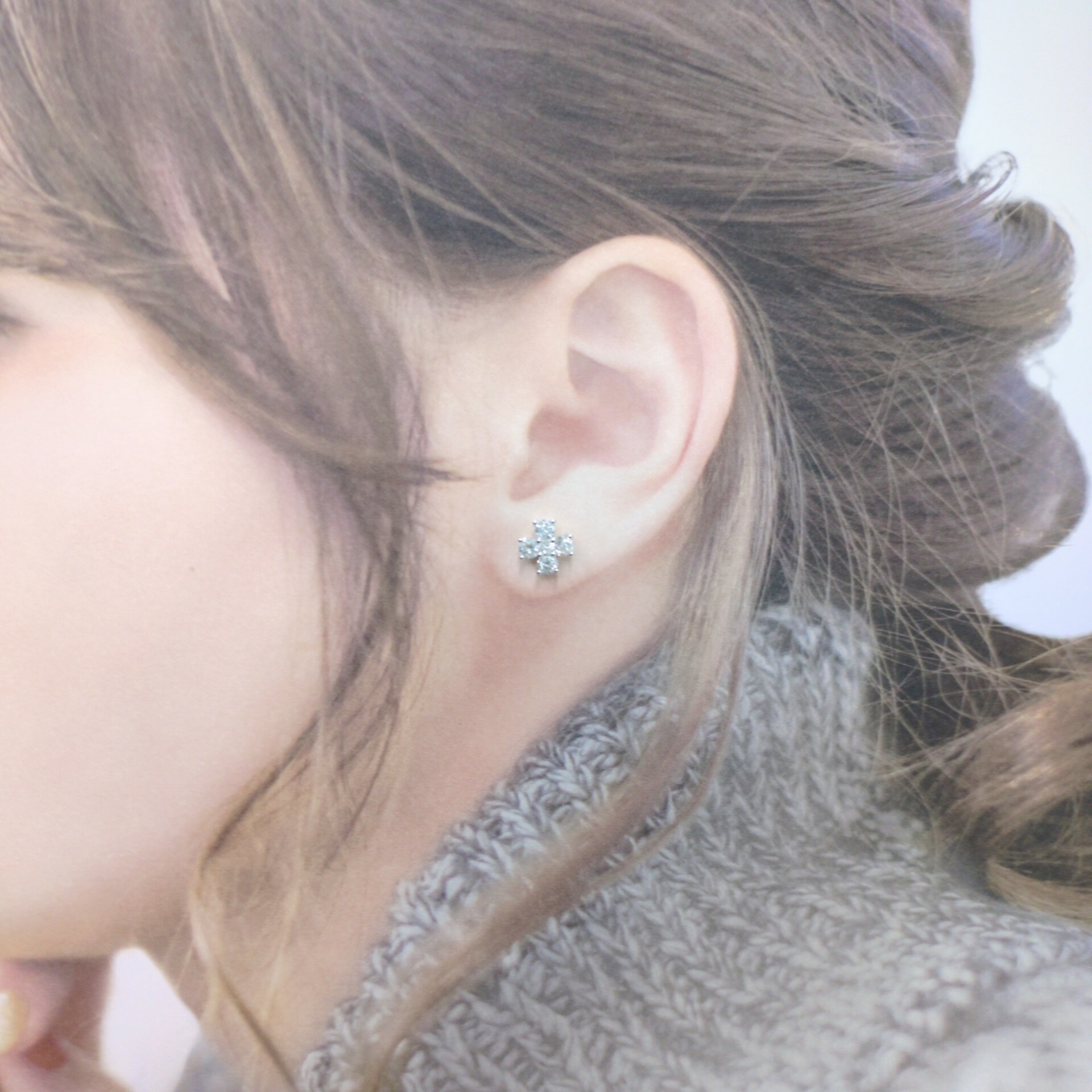 18K White Gold 1.42ct Diamond Earring