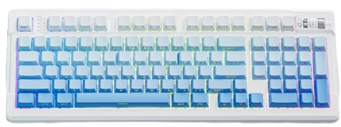 （2026新年限時優惠）EWEADN X99 三模無線機械鍵盤 (赤兔軸) - 冰川藍側刻(平行進口)
