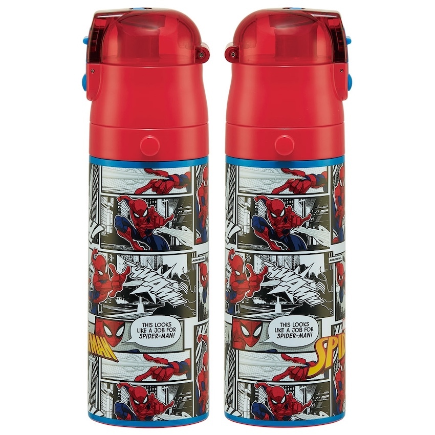 日本 Skater 超軽量 2WAY 保溫保冷直飲水壺 - SpiderMan