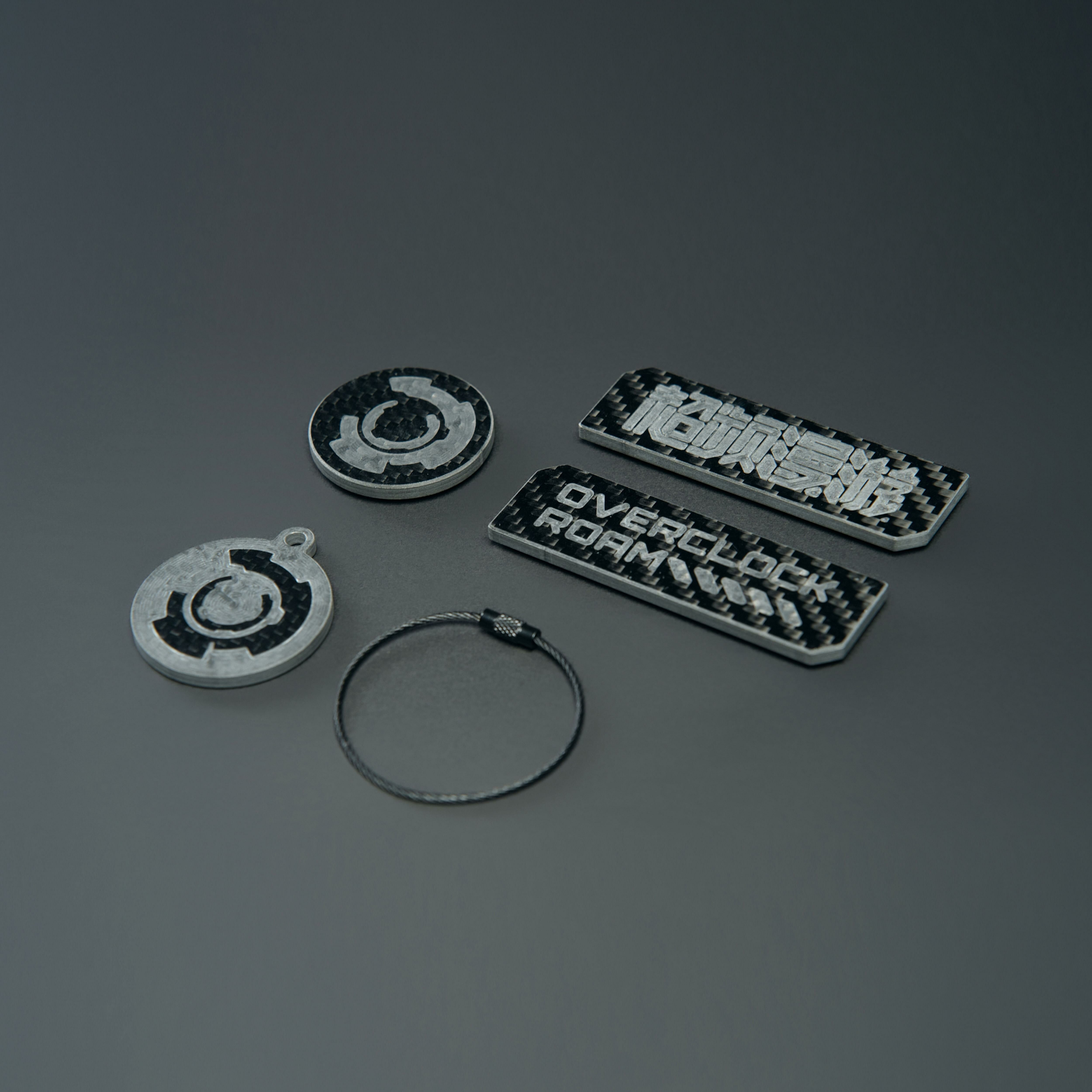 【超頻漫遊】CF-02碳纖維CNC士氣章&鑰匙扣機能魔鬼氈胸章臂章