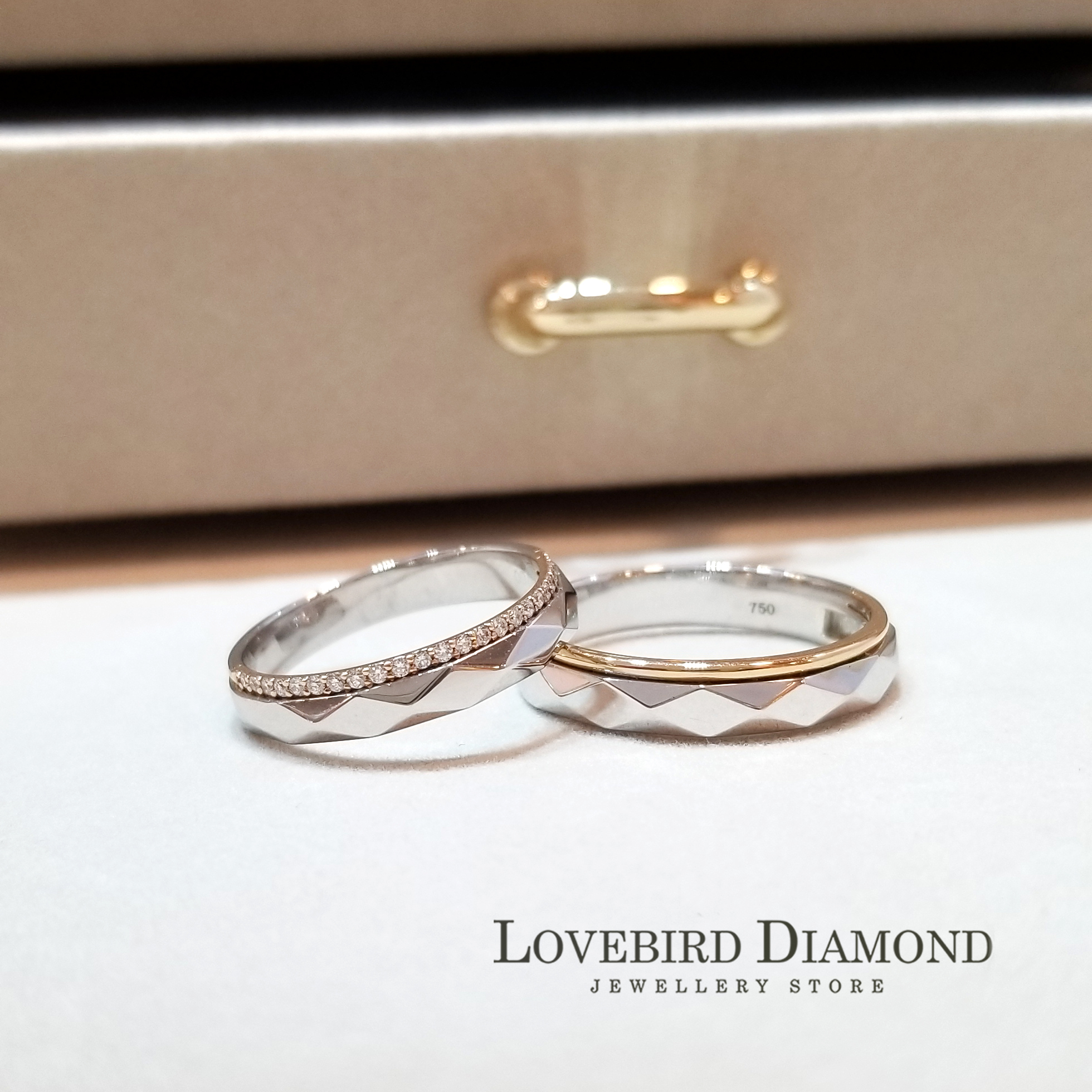 Rose Moment - Toy Boy 18K 白金/玫瑰金 結婚戒指