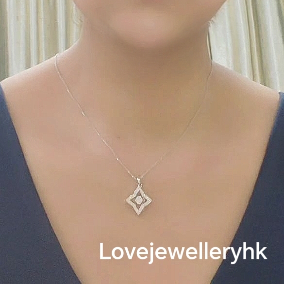 莫桑鑽菱形靈動吊咀    P05C003