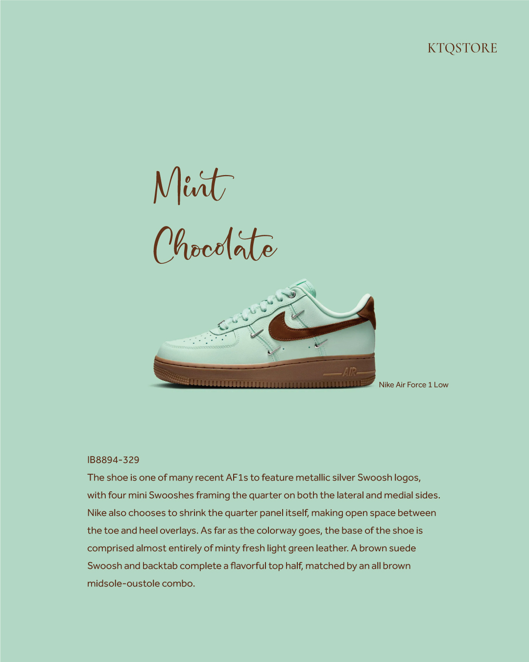 KTQ STORE ‧ Nike Air Force 1 Low "Mint Chocolate" 薄荷巧克力 IB8894-329