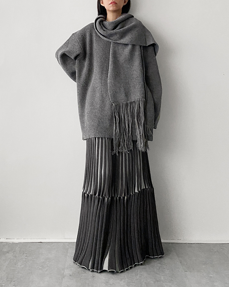 MFT-2651 圍巾寬鬆毛衣