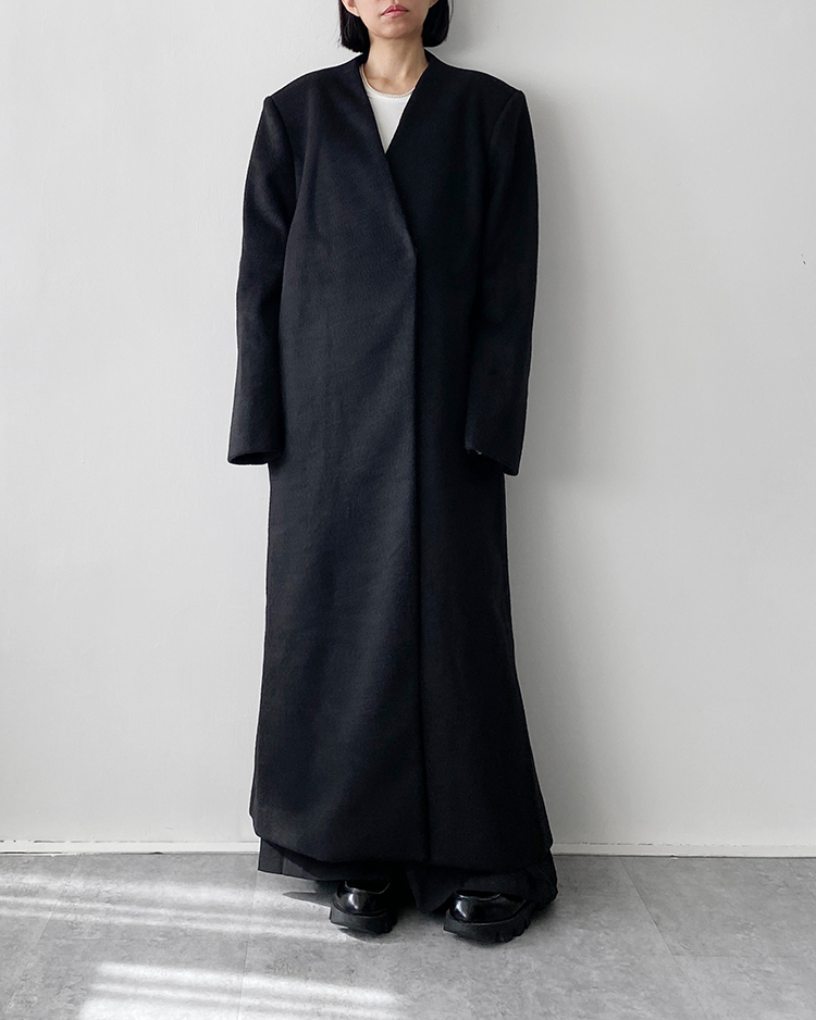 MFO-2645 無領羊毛大衣