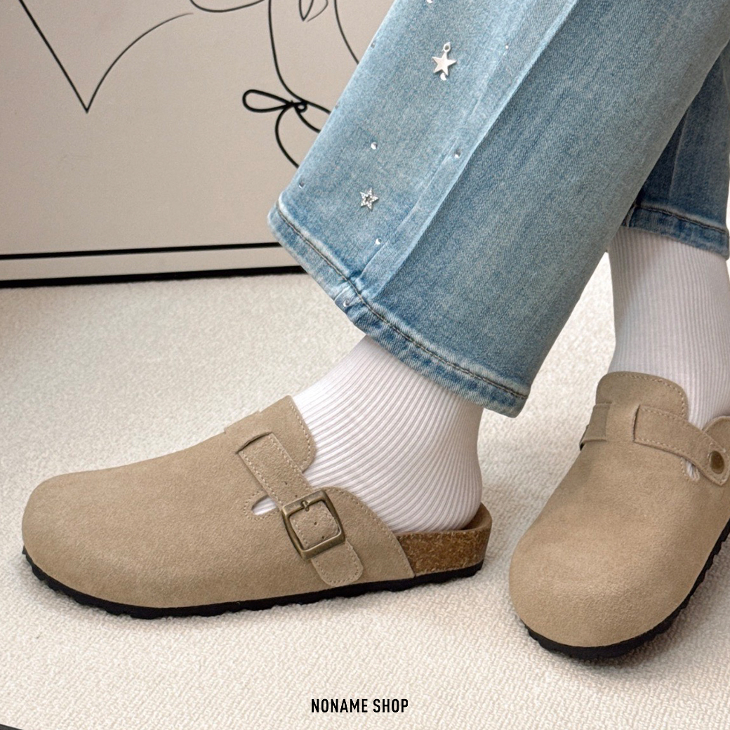 AGSDON 勃肯鞋 軟木底 包頭 拖鞋 一般款/刷毛款 四色 (女款)