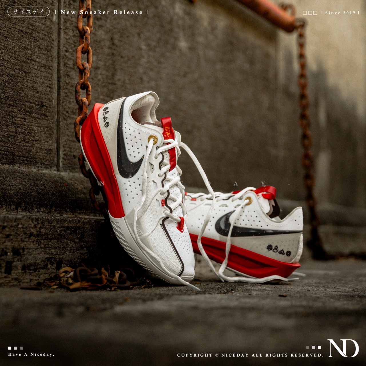 NICEDAY 現貨 Nike Air Zoom GT Cut 3 蛇年限定款 實戰籃球鞋 白紅 男款 HV5977-102