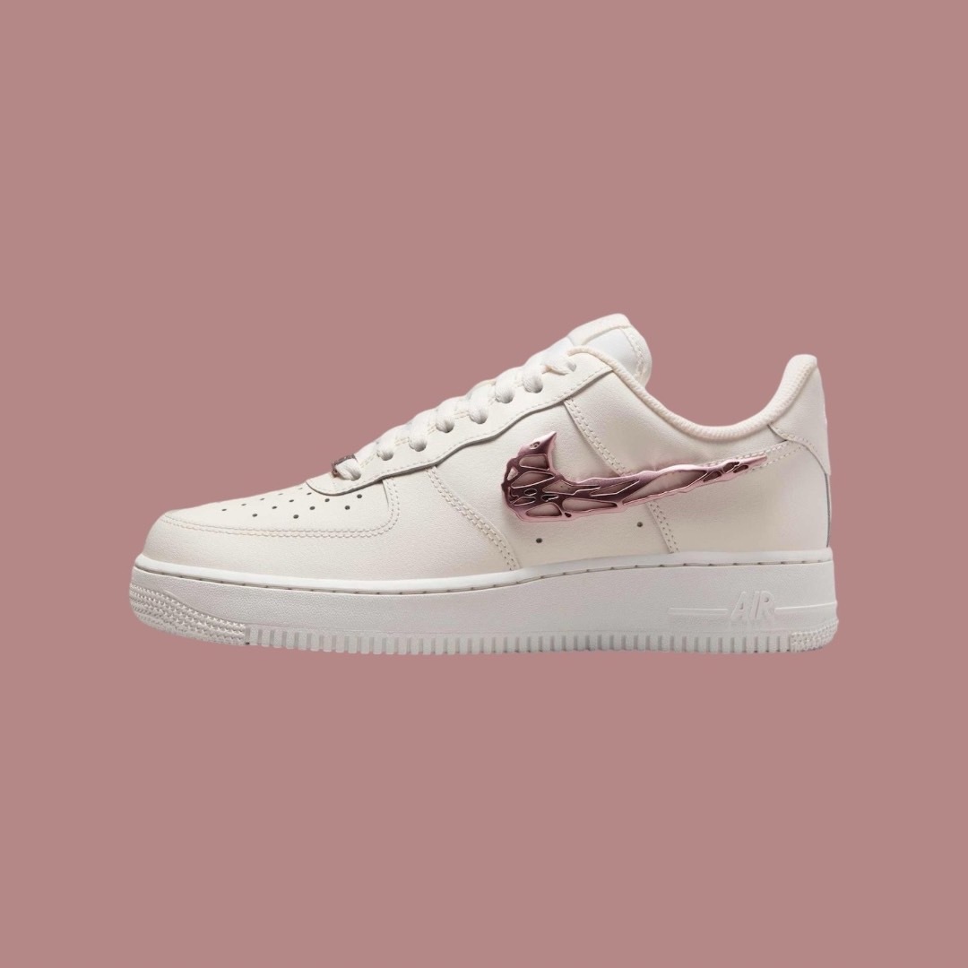 W Nike AF1 "Molten Swoosh" 粉金 液態金屬 IF1686-161