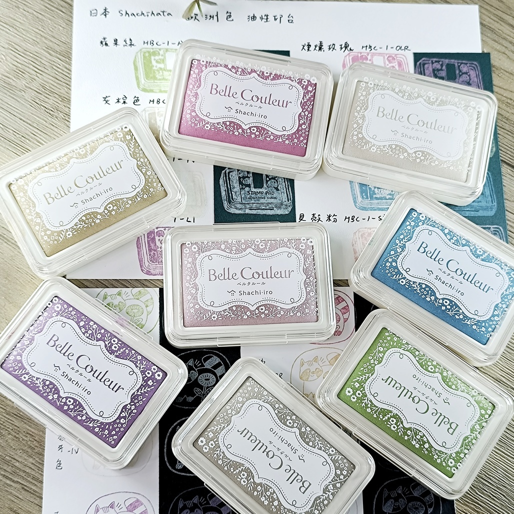日本Shachihata 寫吉達 歐洲色油性印台 共八色
