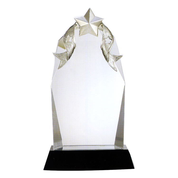 鹿港窯金屬獎座｜吉星高照星星水晶獎牌 榮耀與祝福的璀璨象徵