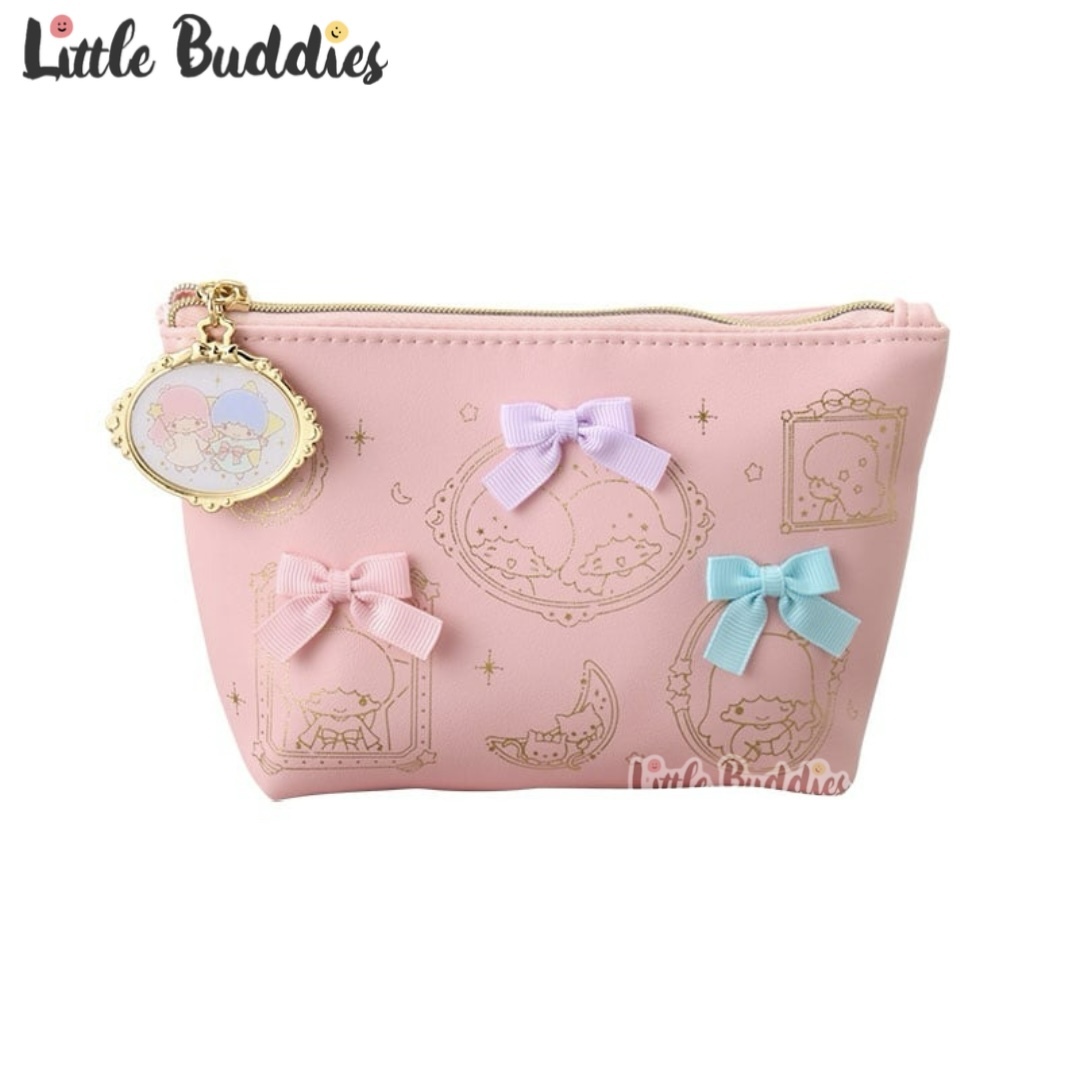 日本 Little Twin Stars 畫框設計生日系列 - PU皮拉鏈化妝袋