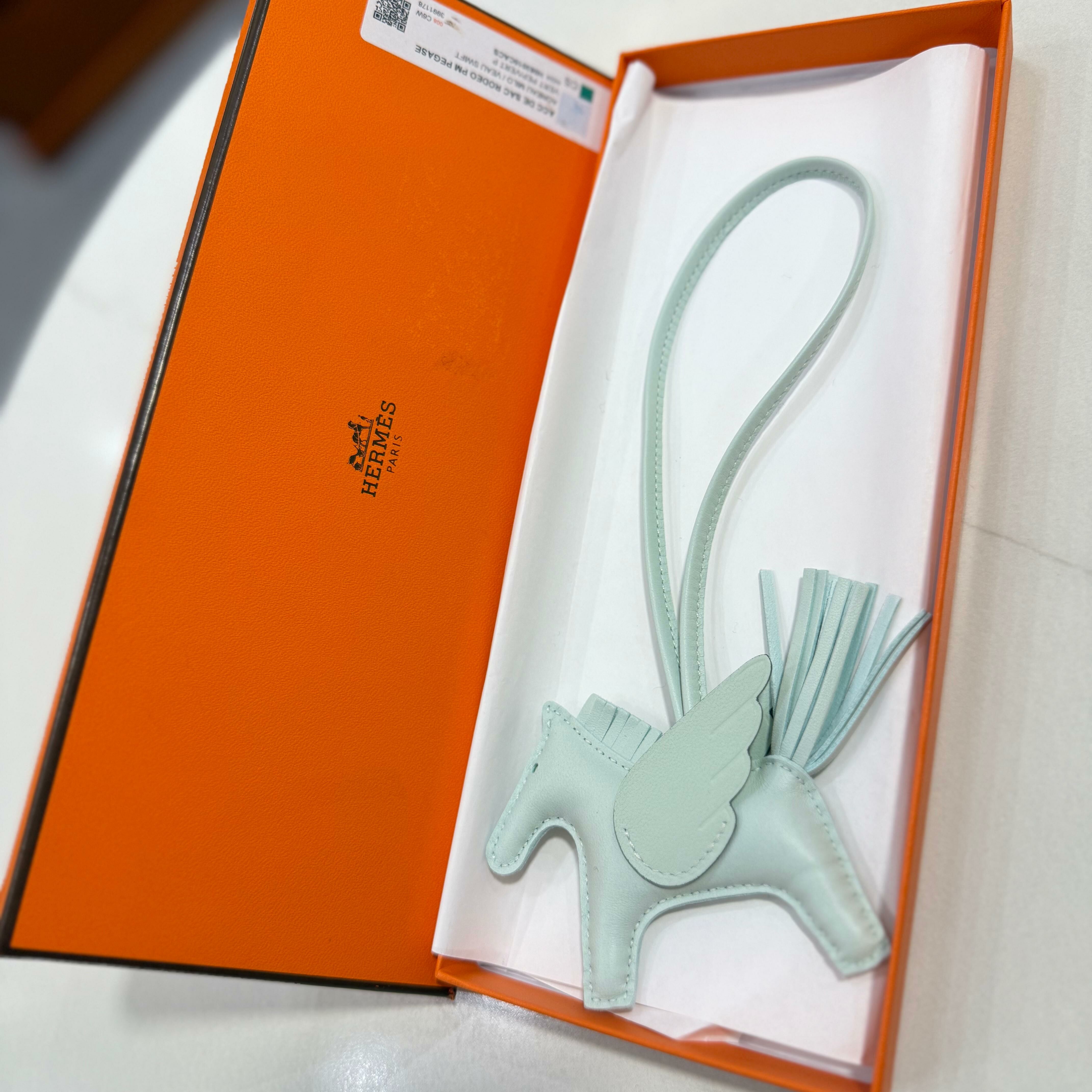 全新HERMES 飛馬PM 6U新薄荷綠 Rodeo Charm 手袋吊飾 #BRAND NEW #香榭站正品