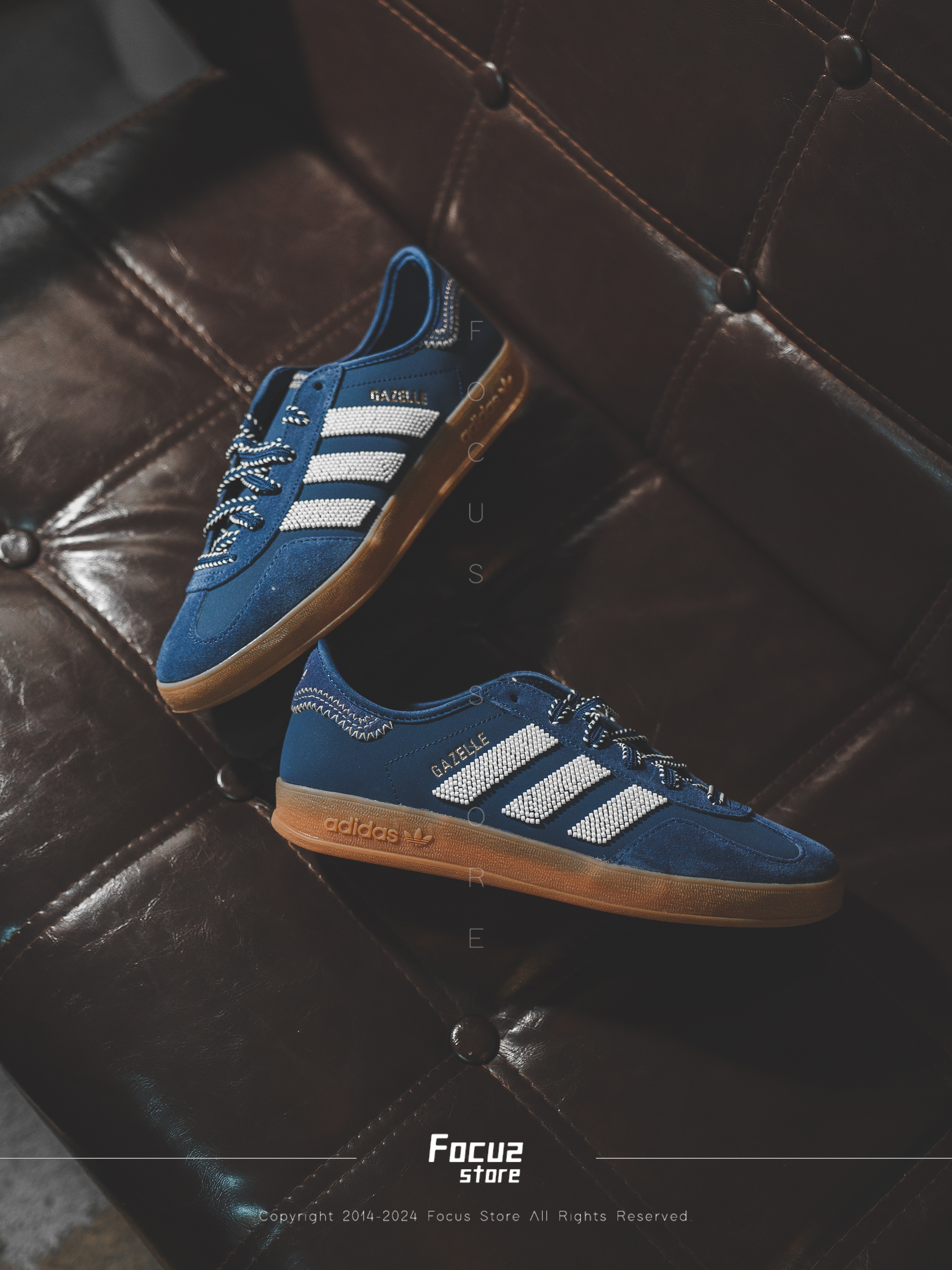 【Focus Store】預購 Clot x Adidas Originals Gazelle Indoor "Collegiate Navy Off White" 深藍色 IH3725