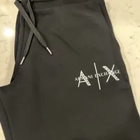 [S] ARMANI EXCHANGE SMALL SIGNATURE LOGO TROUSER,BLACK, 7VYP97YJDBZ-1200 (SAX323)