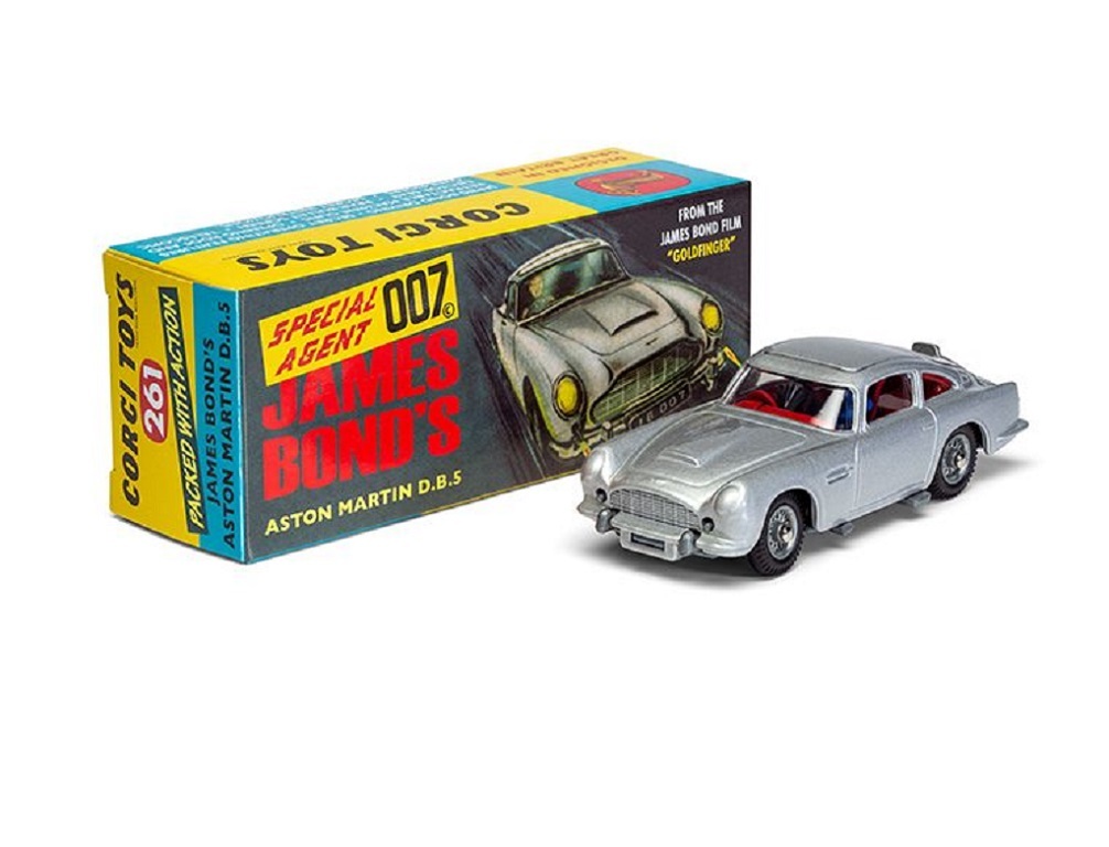 Corgi RT26101S 1:43 原版詹姆斯·龐德 阿斯頓·馬丁 DB5（再版，銀色）