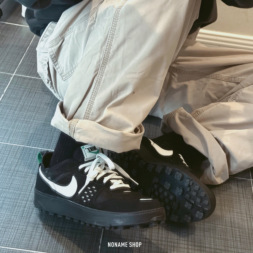 NIKE C1TY 網布 麂皮 復古 休閒鞋 黑白配色 (男款)