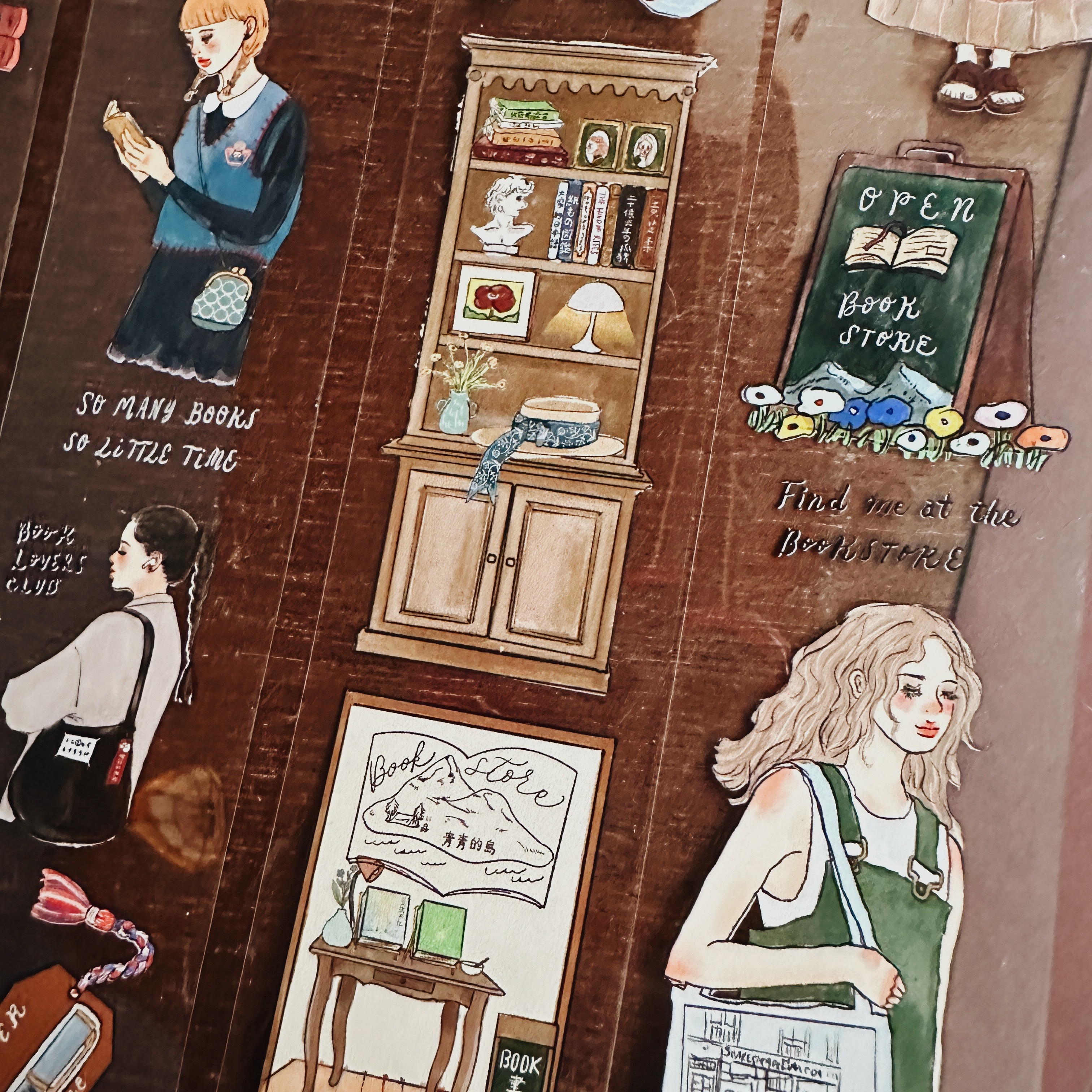 書店女子 find me at the bookstore PET膠帶｜甜蜜生活