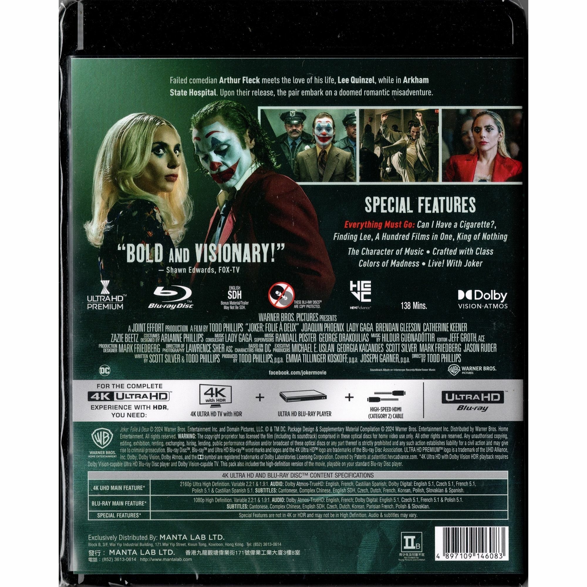 小丑：雙瘋 (2024) (4K Ultra HD + Blu-ray) [訂貨]