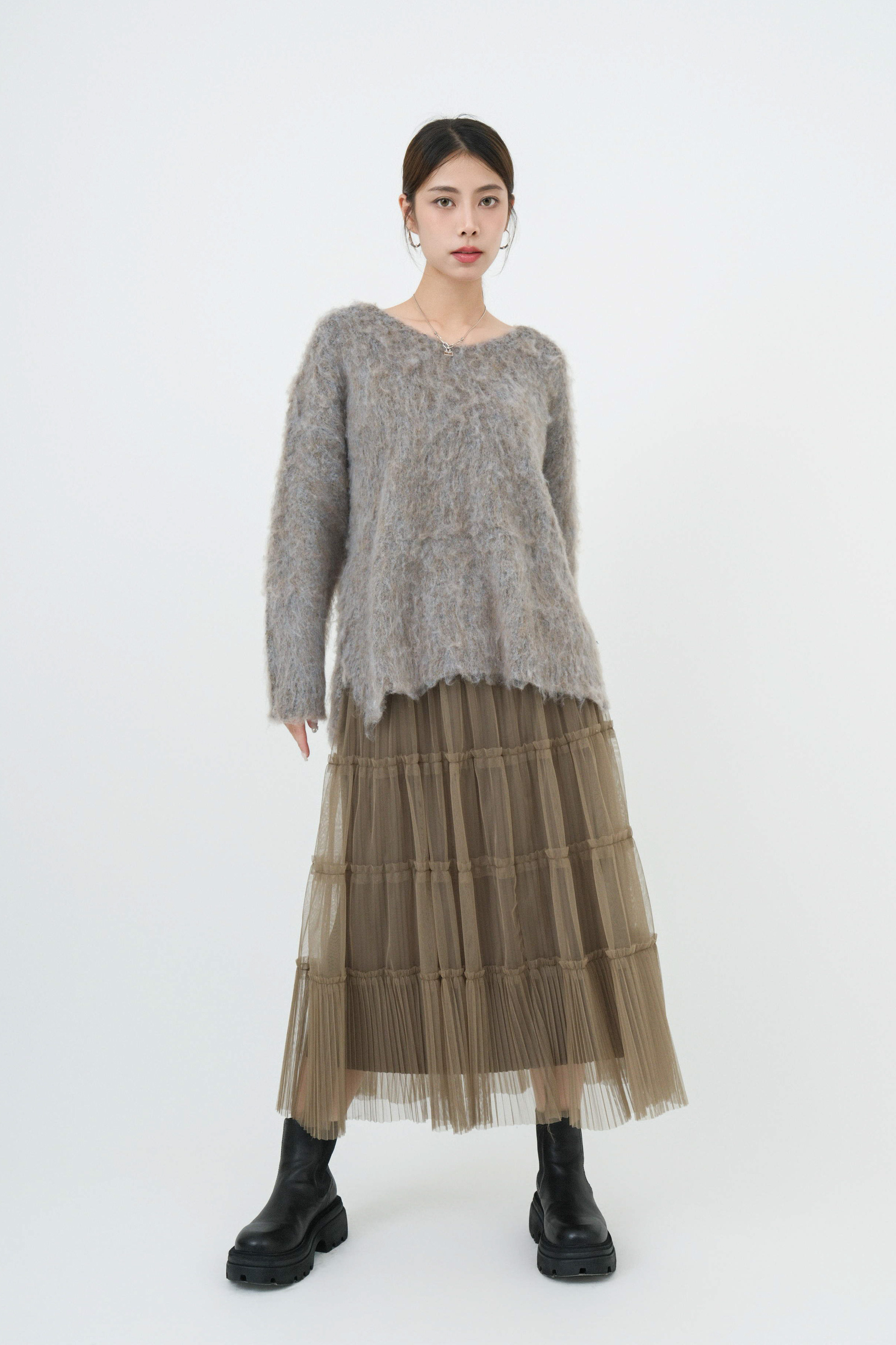 混色重毛感morhair大冷衫 (*現貨款式）