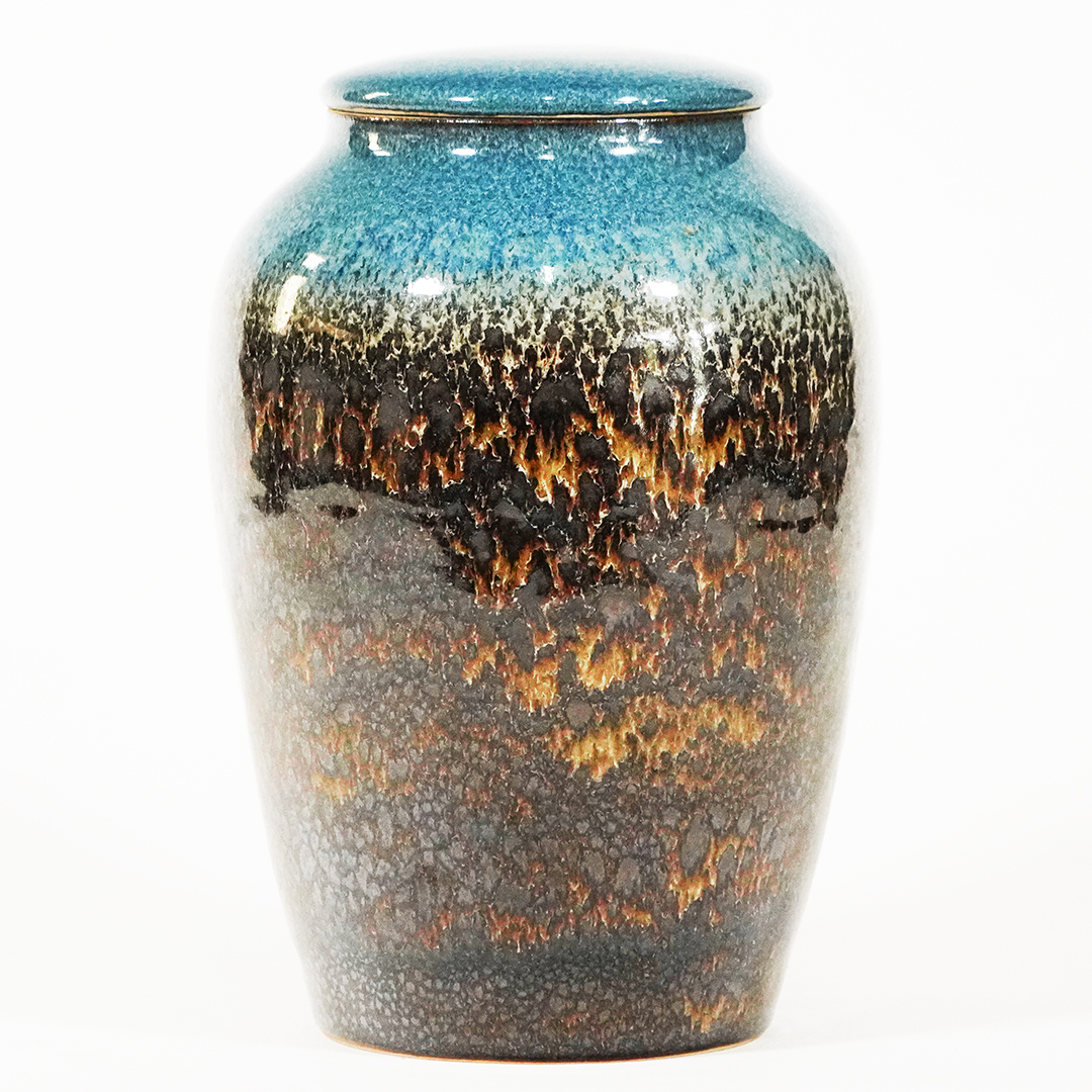 李淳雄手作豹紋茶倉│高溫窯燒天目釉│儲茶與擺飾的獨特選擇