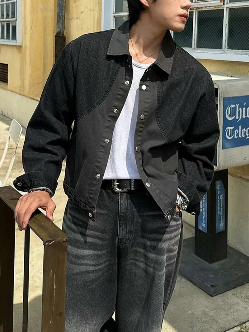 拼布牛仔褸 JK2532