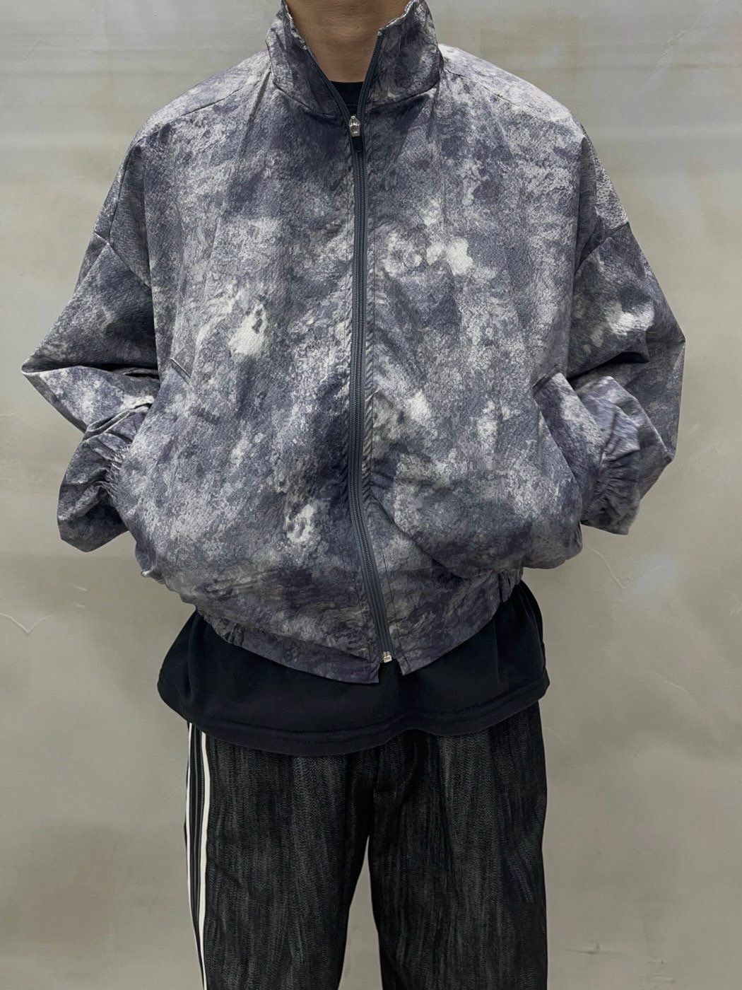 混色企領拉鍊外套 MUSE-002JK