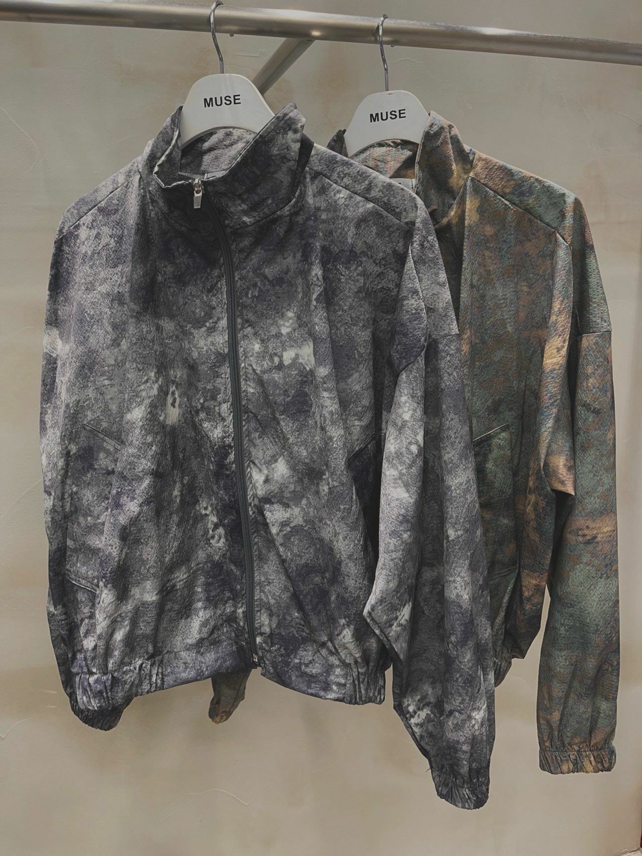 混色企領拉鍊外套 MUSE-002JK