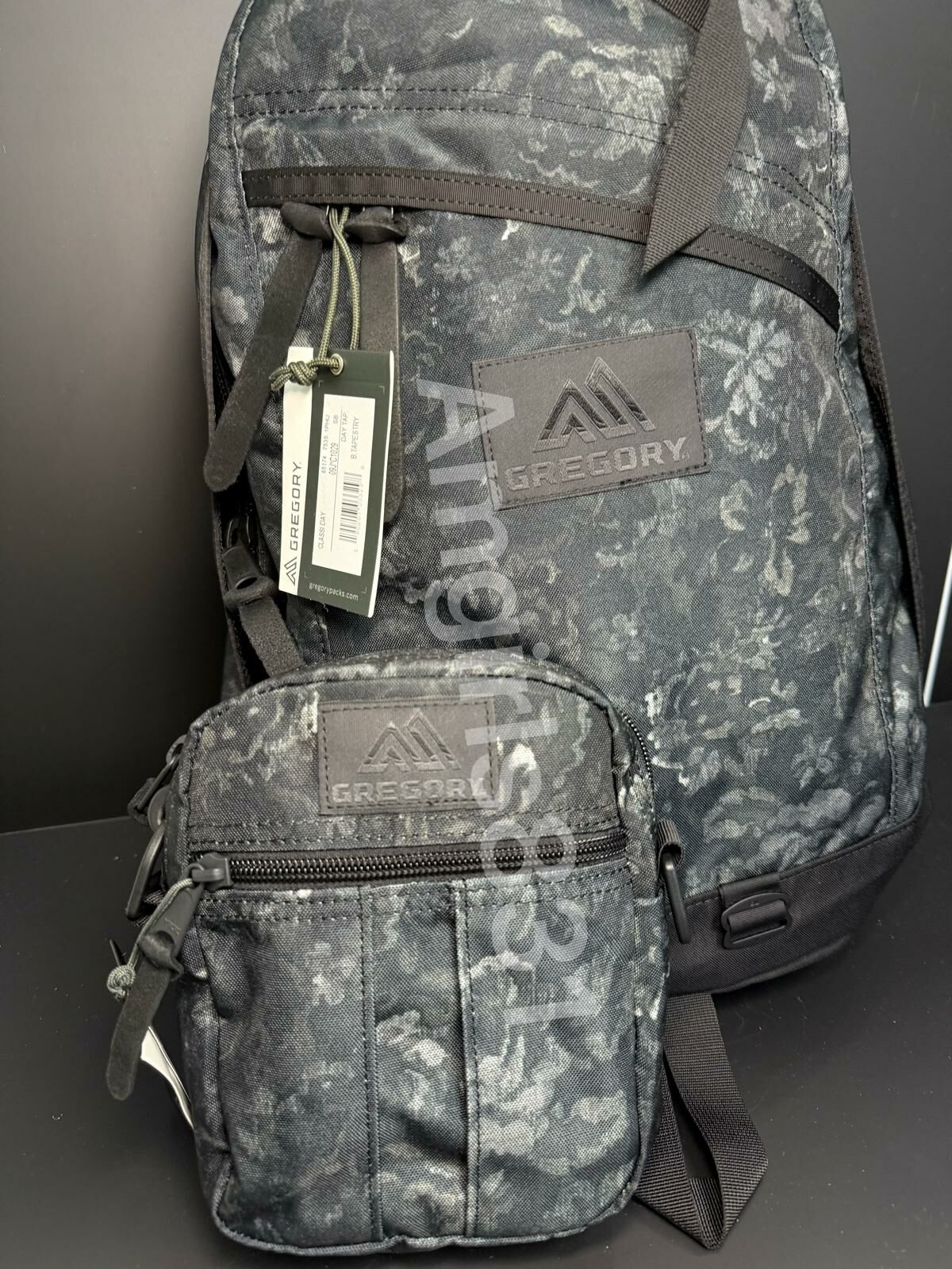 Gregory day pack black tapestry +  Gregory quick pocket m black tapestry