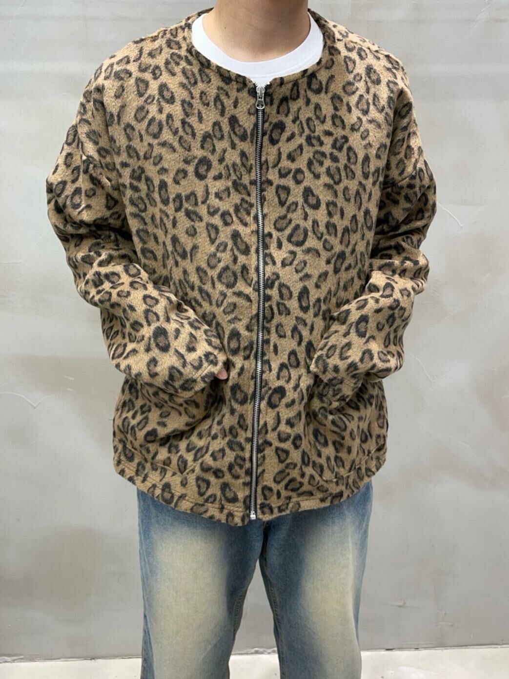 豹紋拉鍊外套 MUSE-008JK